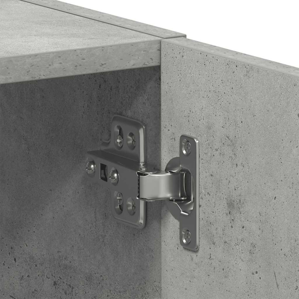 Produktbild för Tvättmaskinsskåp betonggrå 64x24x190 cm konstruerat trä