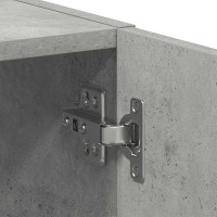Produktbild för Tvättmaskinsskåp betonggrå 64x24x190 cm konstruerat trä