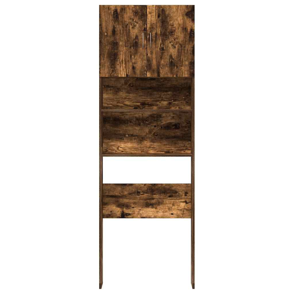 Produktbild för Tvättmaskinsskåp rökt ek 64x24x190 cm konstruerat trä