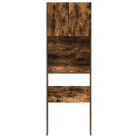 Produktbild för Tvättmaskinsskåp rökt ek 64x24x190 cm konstruerat trä