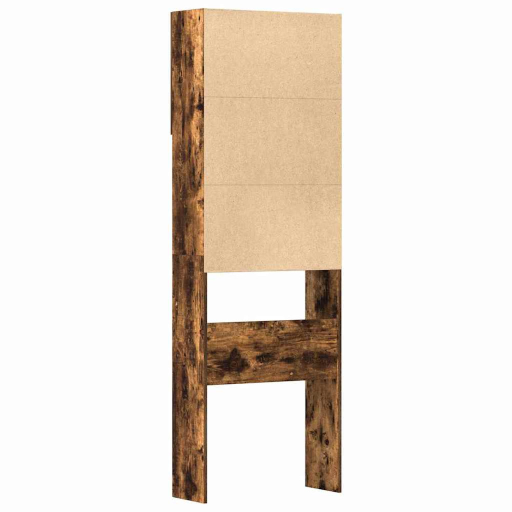 Produktbild för Tvättmaskinsskåp rökt ek 64x24x190 cm konstruerat trä
