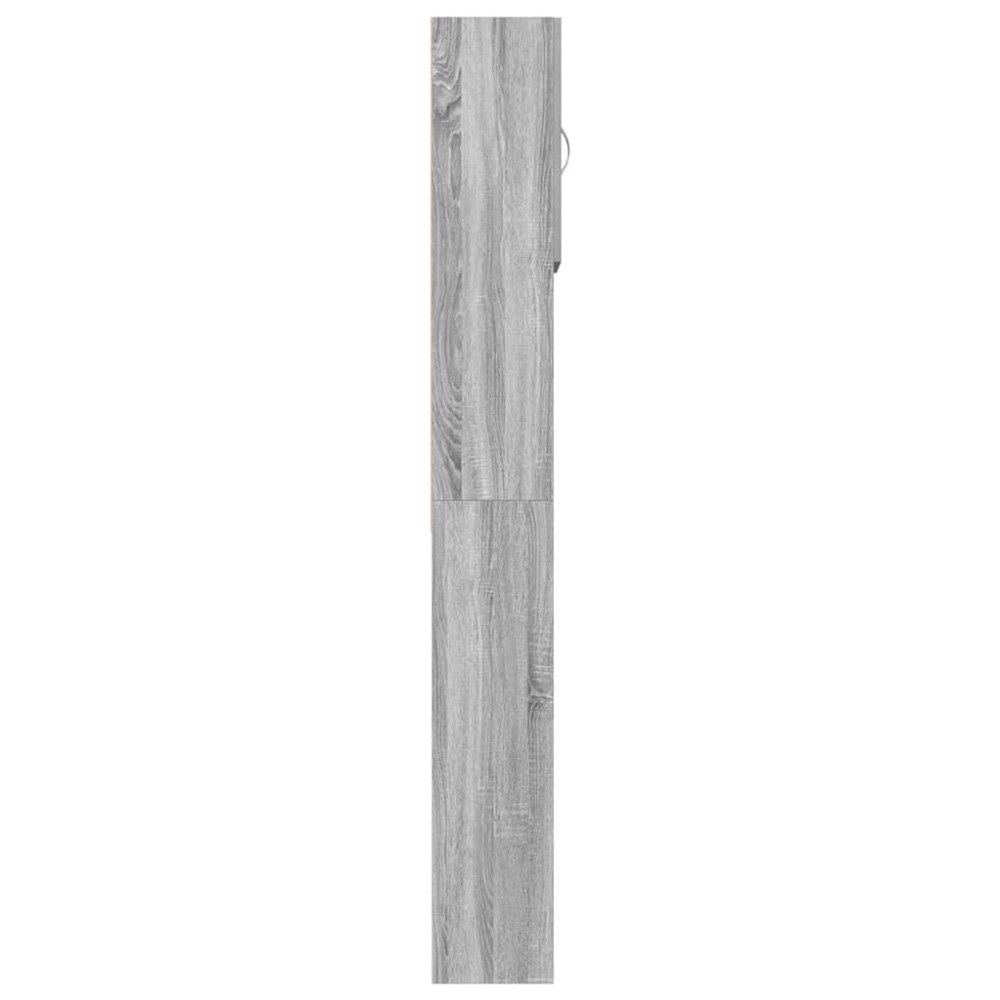 Produktbild för Tvättmaskinsskåp grå sonoma 64x24x190 cm konstruerat trä