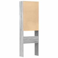 Produktbild för Tvättmaskinsskåp grå sonoma 64x24x190 cm konstruerat trä