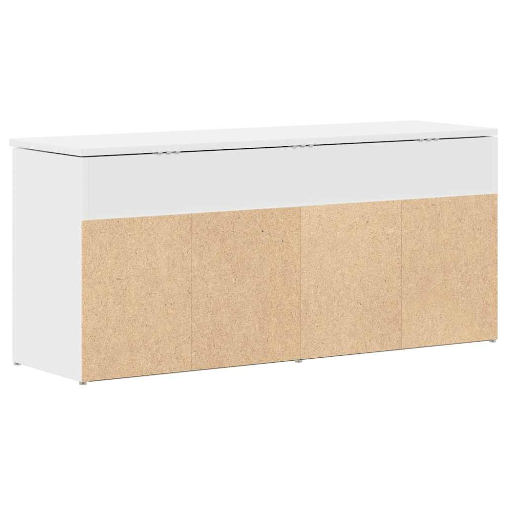 Produktbild för Skobänk vit 102x30,5x45 cm konstruerat trä