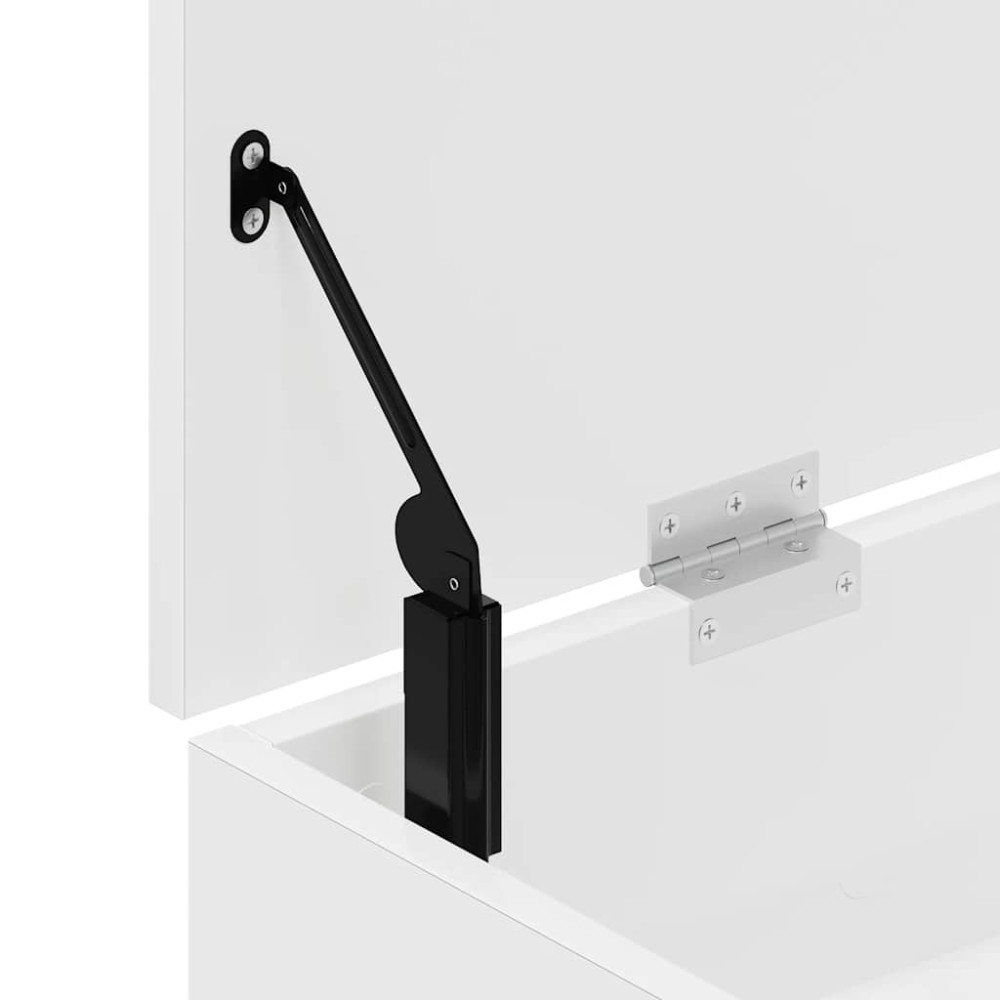 Produktbild för Skobänk vit 102x30,5x45 cm konstruerat trä