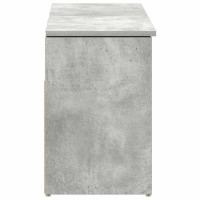 Produktbild för Skobänk betonggrå 102x30,5x45 cm konstruerat trä