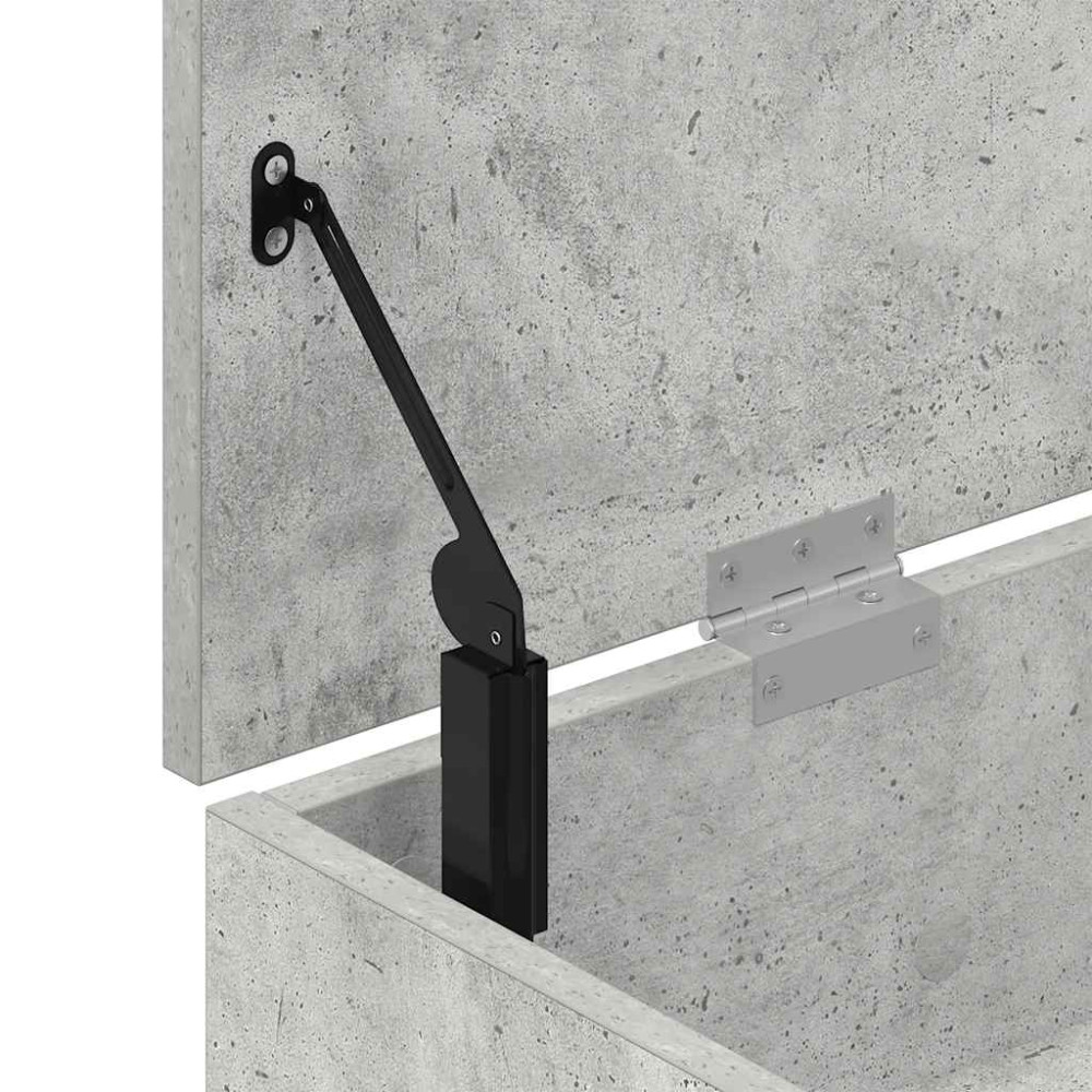 Produktbild för Skobänk betonggrå 102x30,5x45 cm konstruerat trä