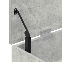 Produktbild för Skobänk betonggrå 102x30,5x45 cm konstruerat trä