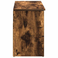 Produktbild för Skobänk rökt ek 102x30,5x45 cm konstruerat trä