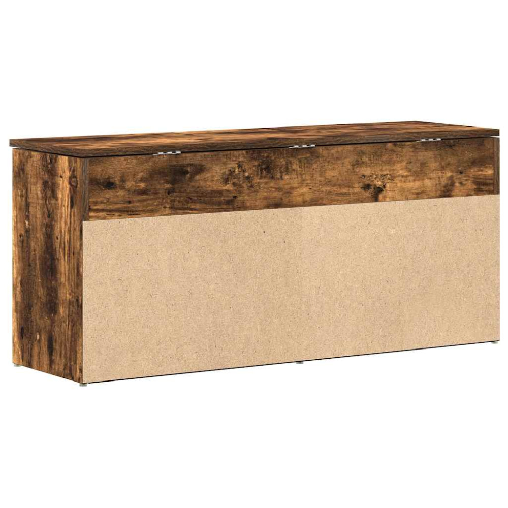 Produktbild för Skobänk rökt ek 102x30,5x45 cm konstruerat trä