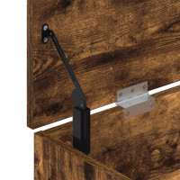 Produktbild för Skobänk rökt ek 102x30,5x45 cm konstruerat trä