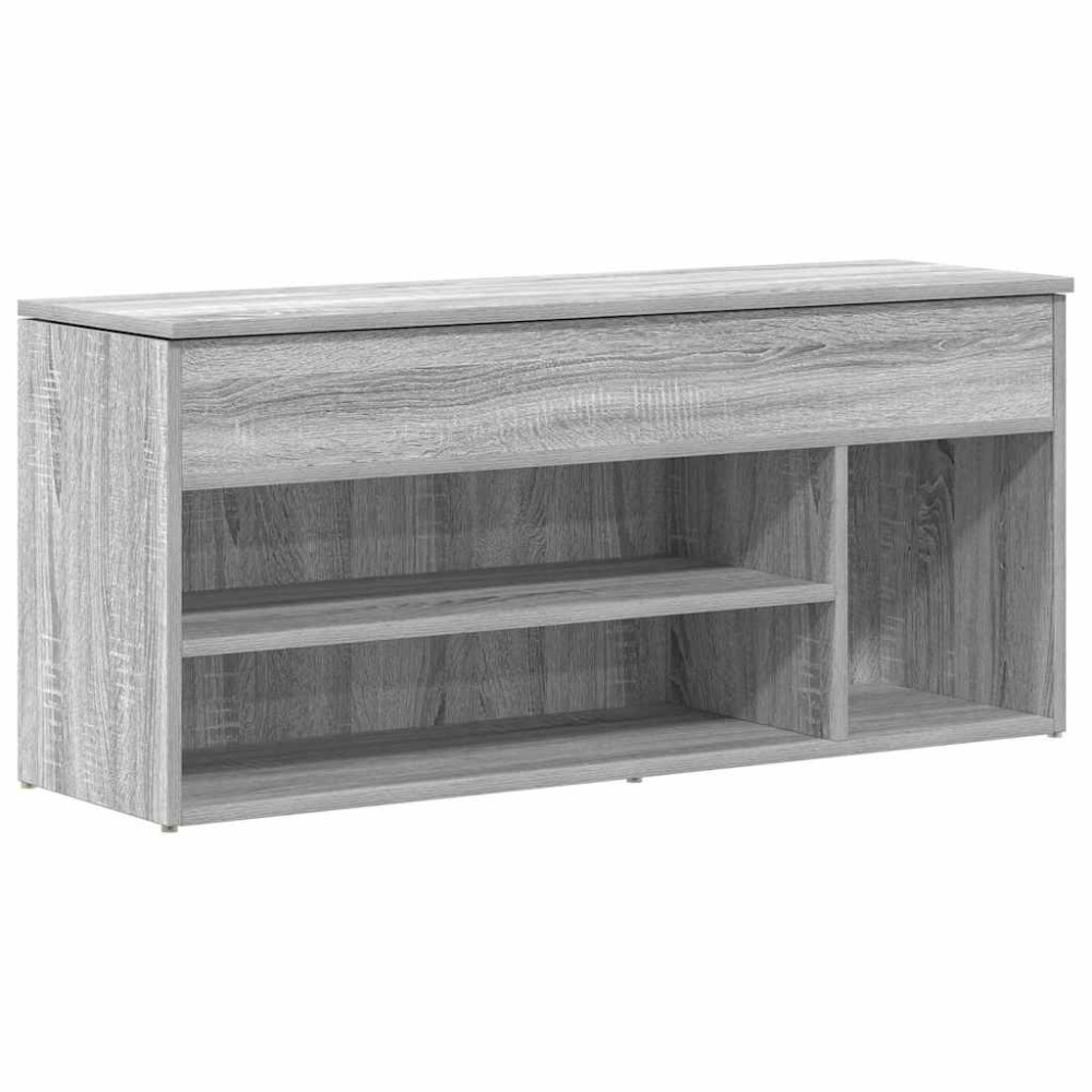 Produktbild för Skobänk grå sonoma 102x30,5x45 cm konstruerat trä