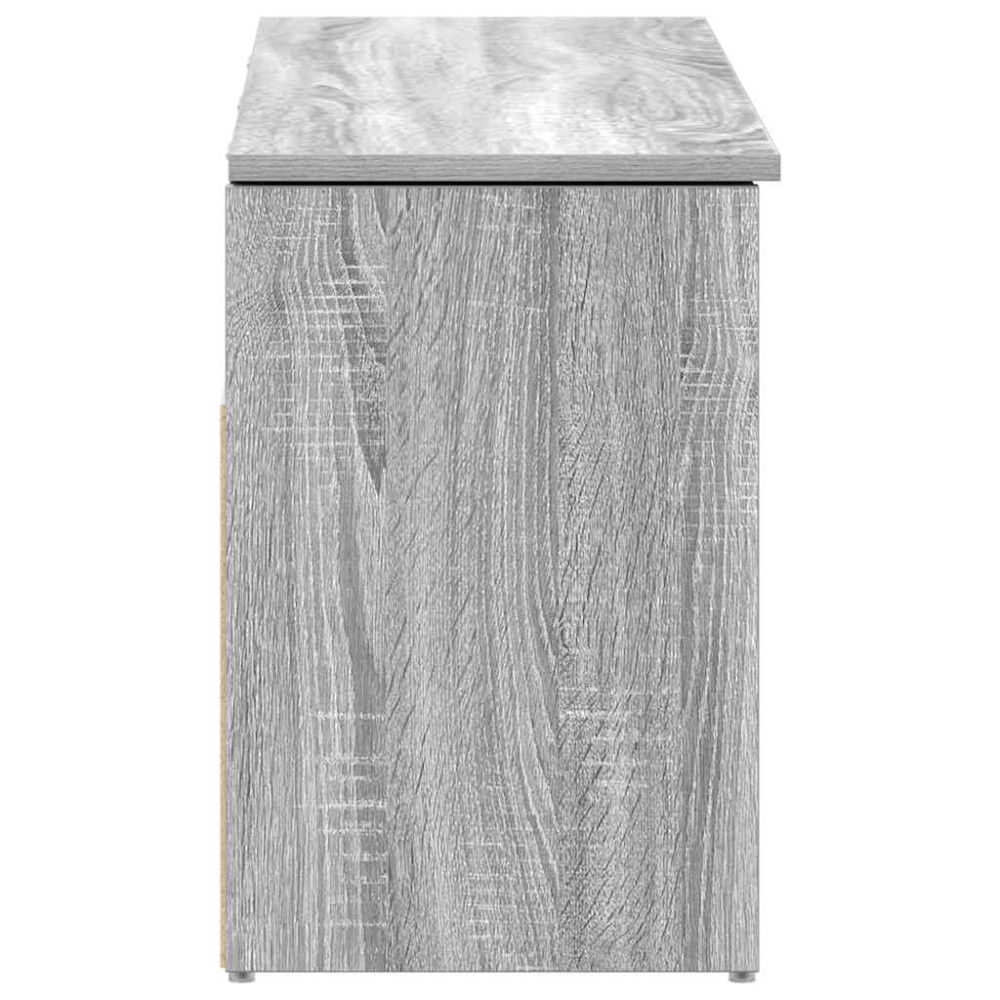 Produktbild för Skobänk grå sonoma 102x30,5x45 cm konstruerat trä