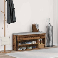 Produktbild för Skobänk gammalt trä 102x30,5x45 cm konstruerat trä