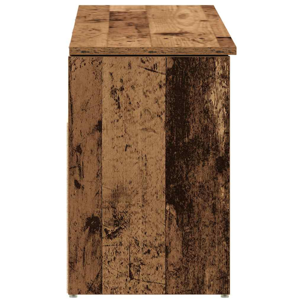 Produktbild för Skobänk gammalt trä 102x30,5x45 cm konstruerat trä