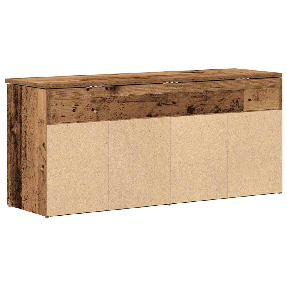 Produktbild för Skobänk gammalt trä 102x30,5x45 cm konstruerat trä
