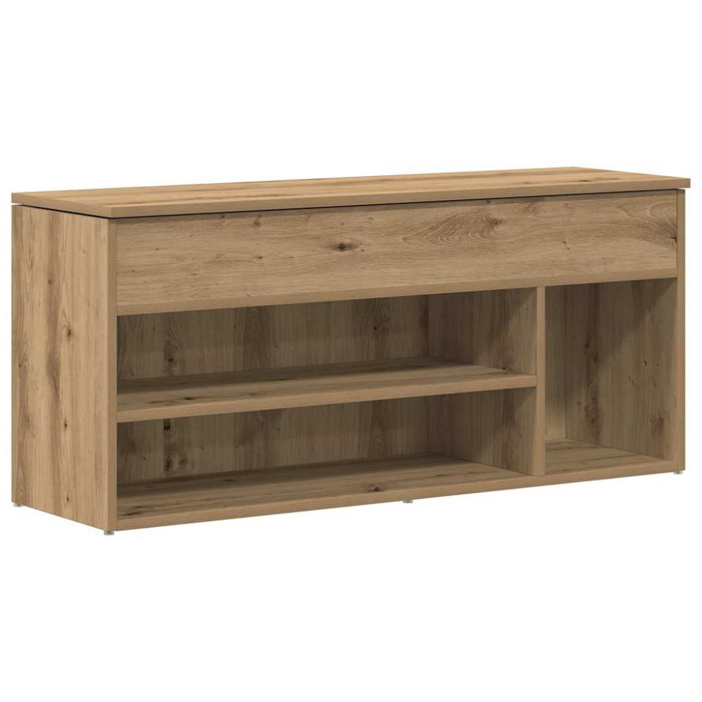 Produktbild för Skobänk hantverksmässig ek 102x30,5x45 cm konstruerat trä