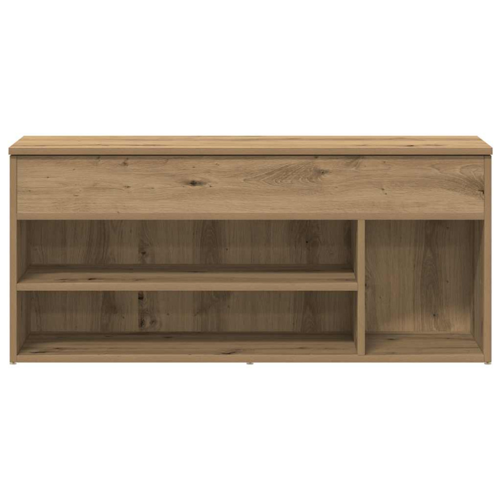 Produktbild för Skobänk hantverksmässig ek 102x30,5x45 cm konstruerat trä