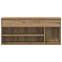 Produktbild för Skobänk hantverksmässig ek 102x30,5x45 cm konstruerat trä