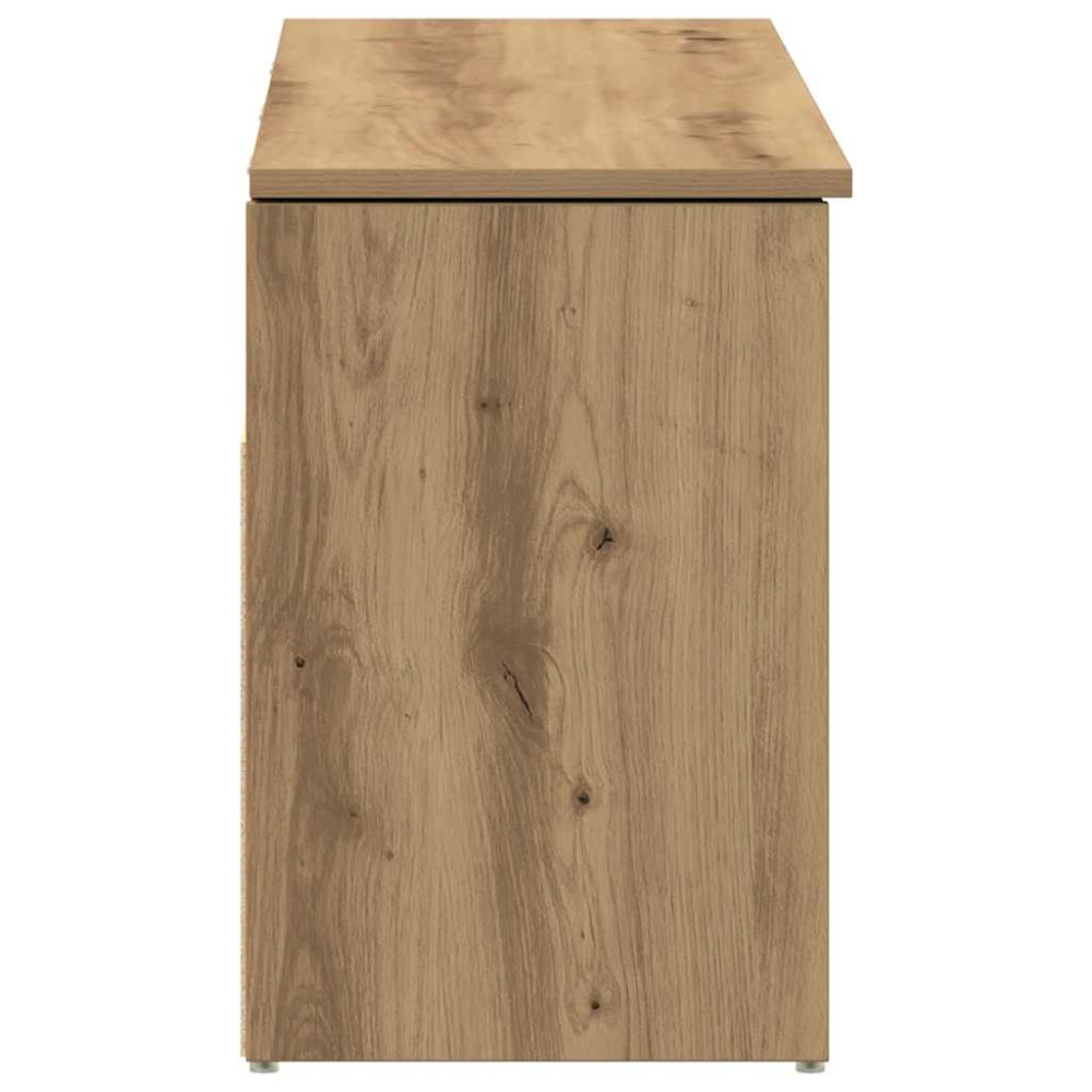 Produktbild för Skobänk hantverksmässig ek 102x30,5x45 cm konstruerat trä