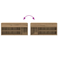 Produktbild för Skobänk hantverksmässig ek 102x30,5x45 cm konstruerat trä