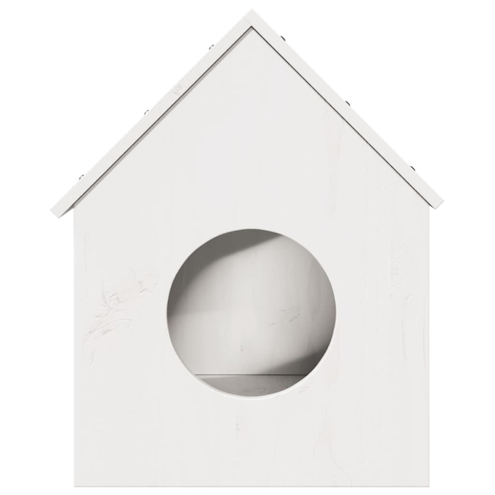 Produktbild för Katthus vit 41x50x50 cm massiv furu