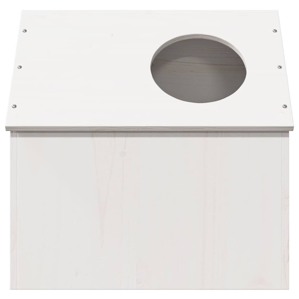 Produktbild för Katthus vit 41x50x50 cm massiv furu