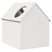 Produktbild för Katthus vit 41x50x50 cm massiv furu