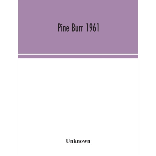 Alpha Edition Pine Burr 1961 (häftad, eng)