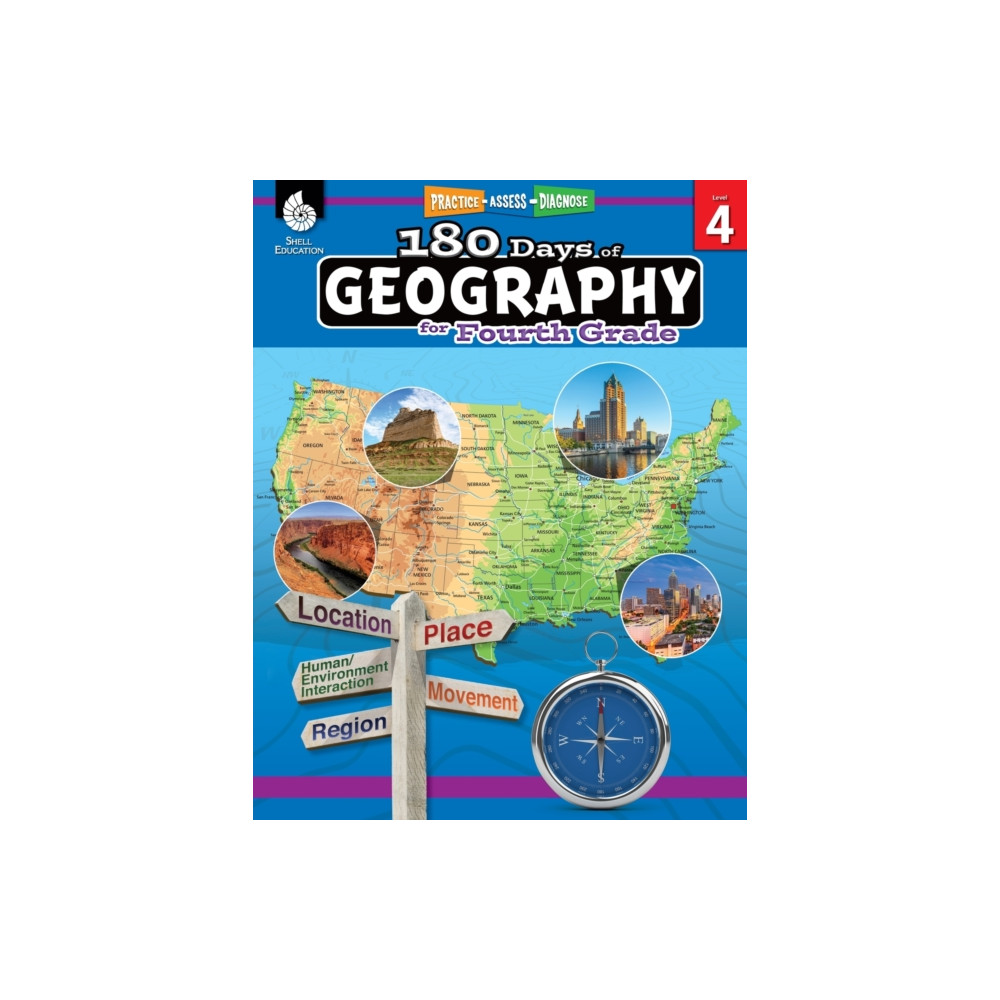 Produktbild för 180 Days™: Geography for Fourth Grade (häftad, eng)