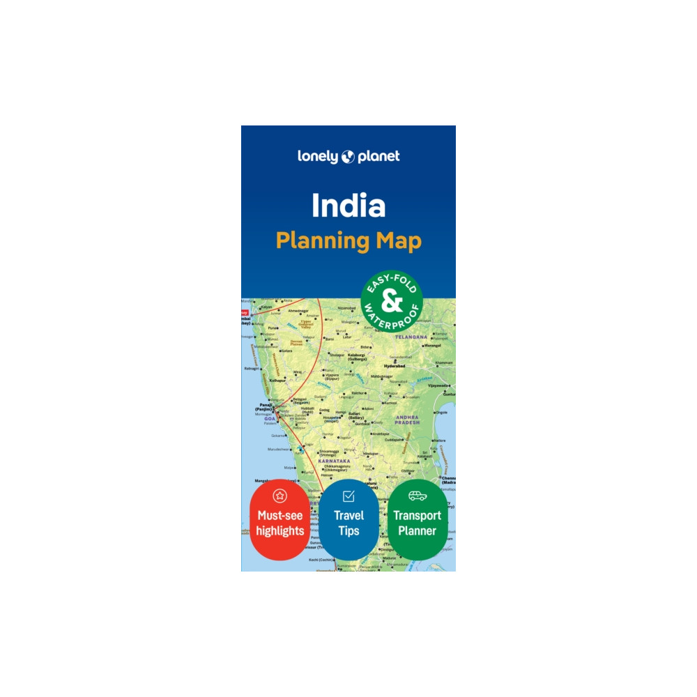 Produktbild för Lonely Planet India Planning Map