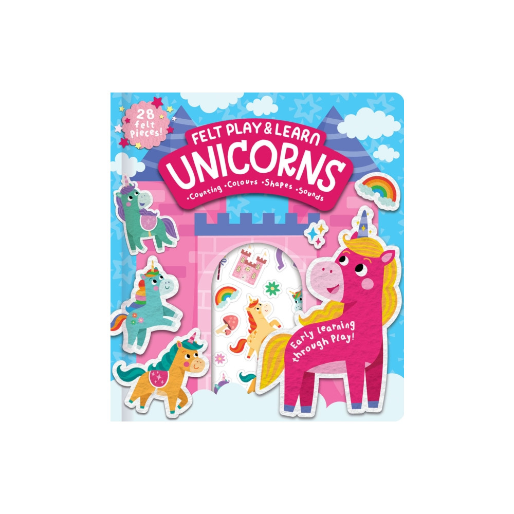 Produktbild för Felt Play & Learn Unicorns (bok, board book, eng)