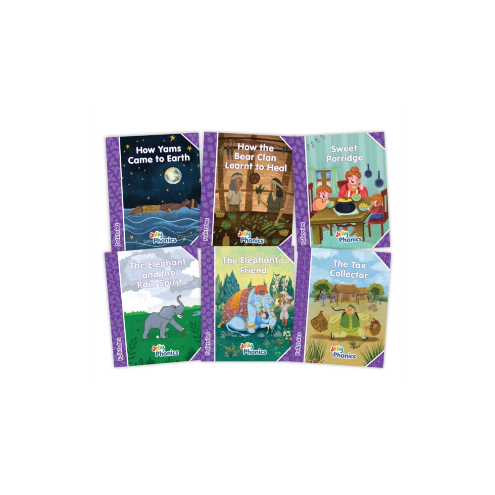 Produktbild för Jolly Phonics Folktales Purple Readers (Level 5) Complete Set (1-6) (häftad, eng)