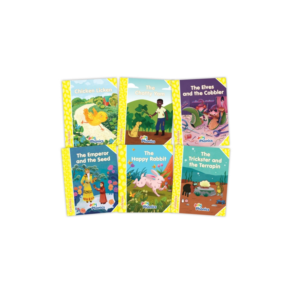 Produktbild för Jolly Phonics Folktales Yellow Readers (Level 2) Complete Set (1-6) (häftad, eng)