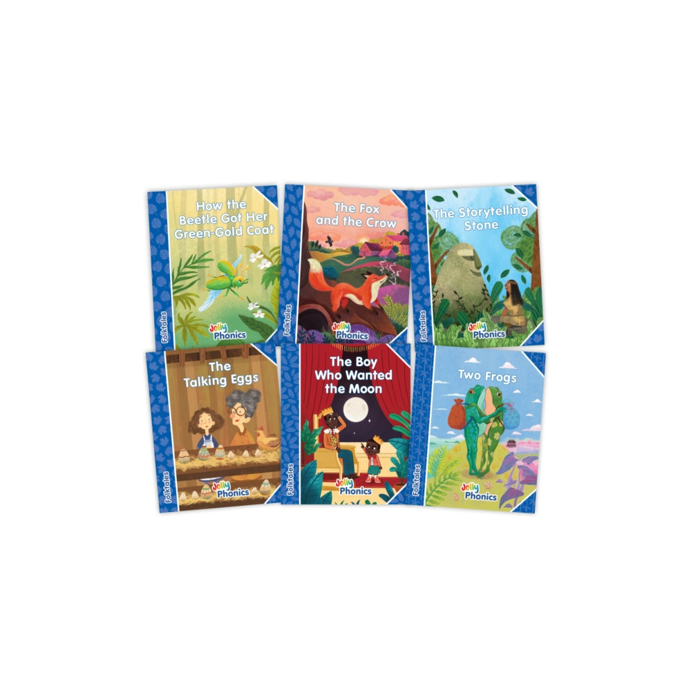 Produktbild för Jolly Phonics Folktales Blue Readers (Level 4) Complete Set (1-6) (häftad, eng)