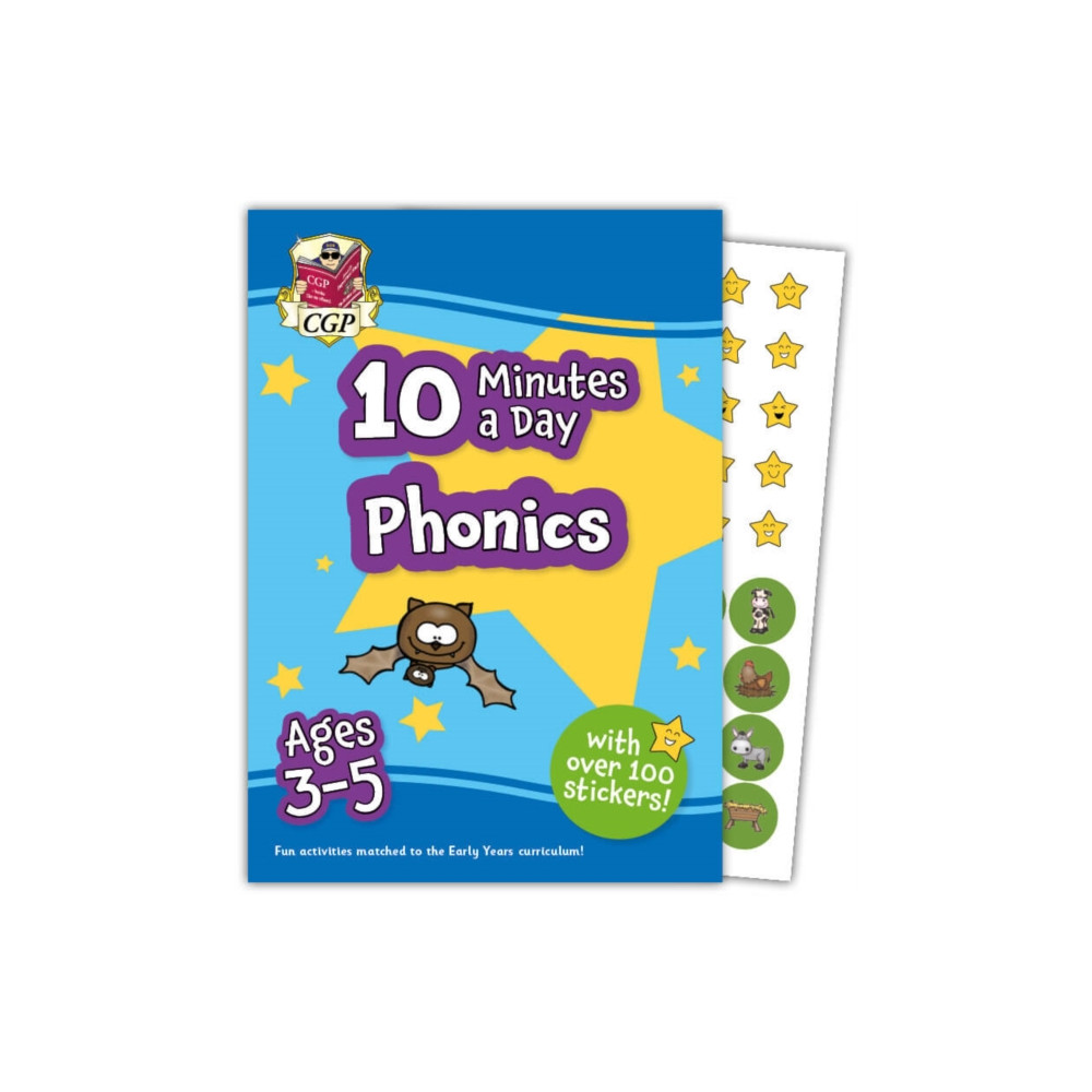Produktbild för 10 Minutes a Day Phonics for Ages 3-5 (with over 100 stickers) (häftad, eng)
