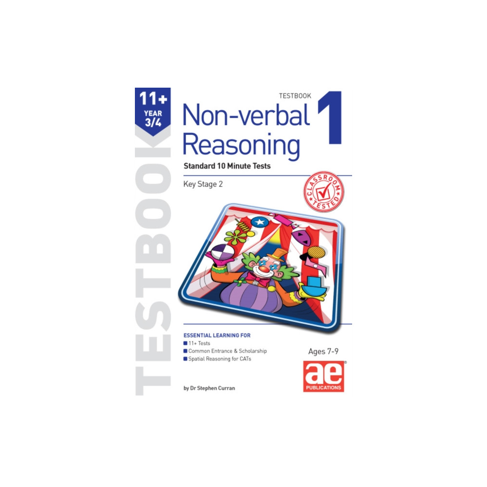 Produktbild för 11+ Non-verbal Reasoning Year 3/4 Testbook 1 (häftad, eng)