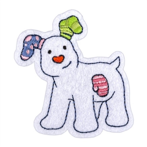 Pawprint Family Snowdog Sew On Patch