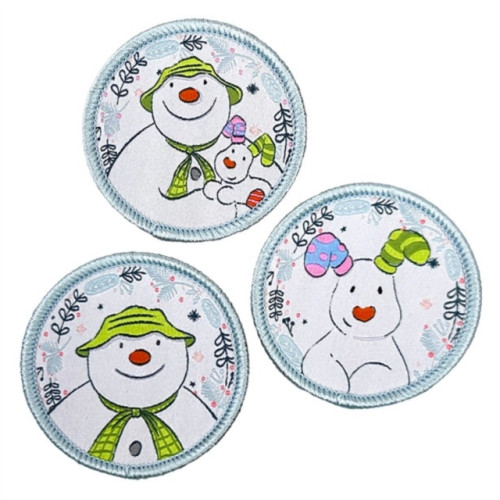Pawprint Family Snowman and Snowdog Sew On Patch Set