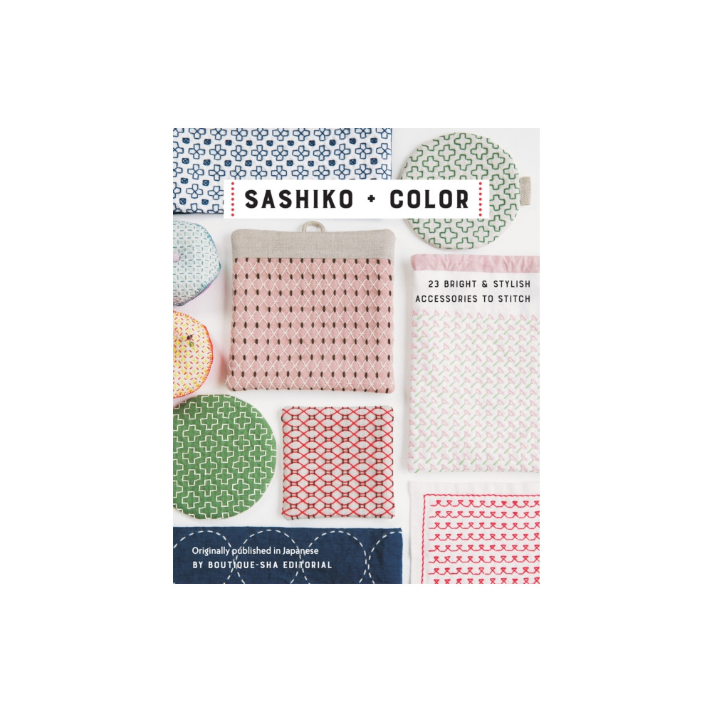 Produktbild för Sashiko + Color (häftad, eng)