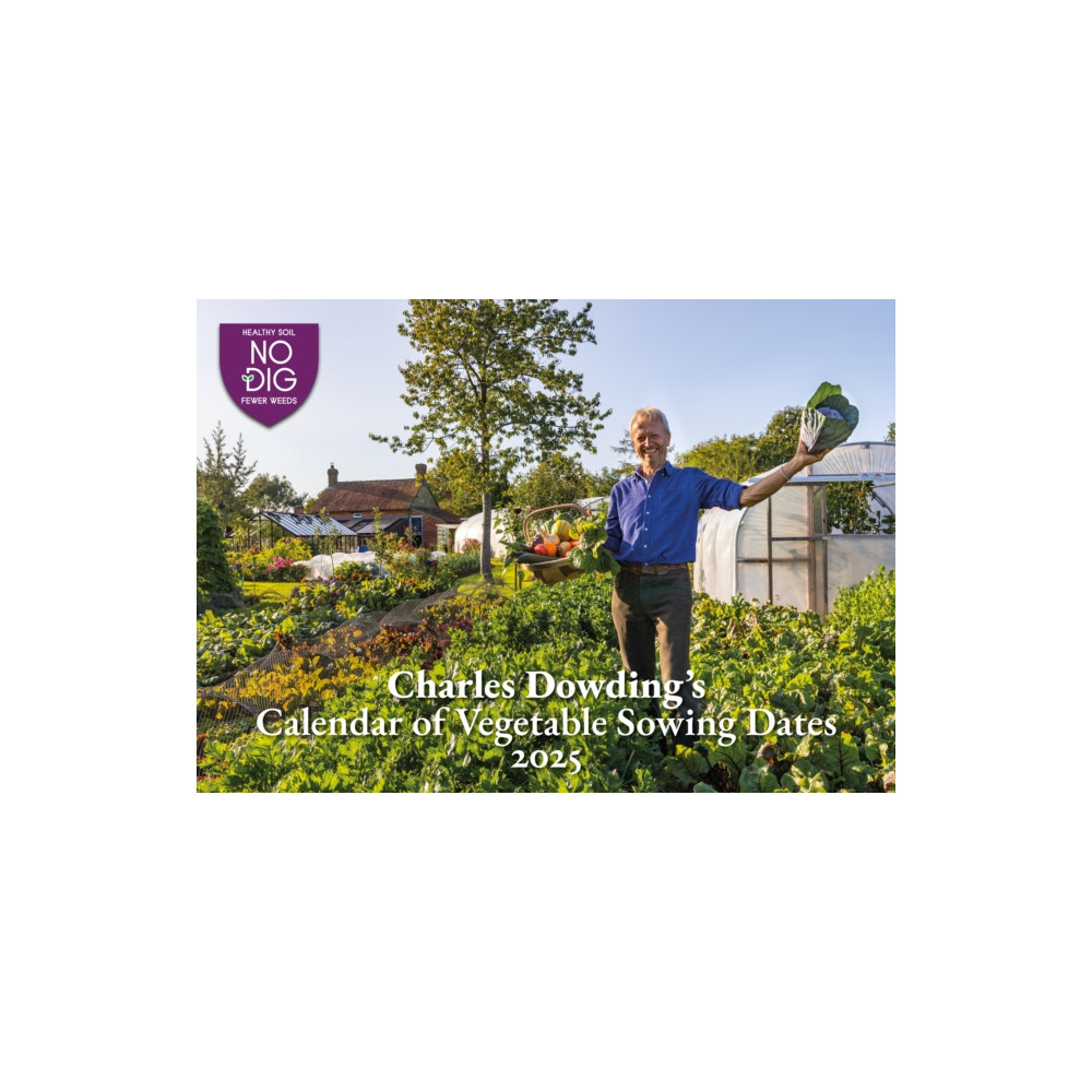 Produktbild för Charles Dowding's Calendar of Vegetable Sowing Dates 2025 (häftad, eng)