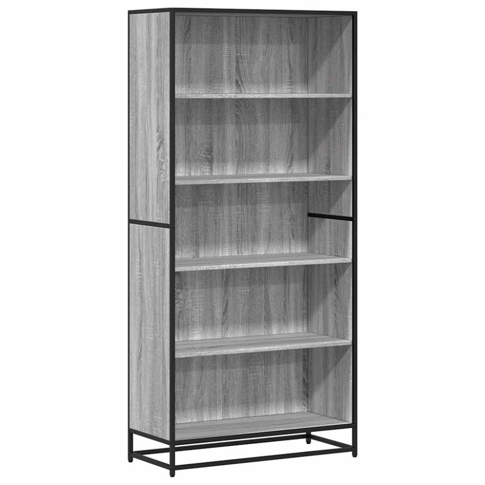 Produktbild för Bokhylla grå sonoma 80,5x35x170,5 cm konstruerat trä