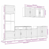 Produktbild för Köksskåpsset Kalmar 7 delar artisan ek konstruerat trä