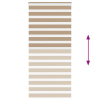 Produktbild för Rullgardin zebra 100x200 cm tyg bredd 95,9 cm polyester