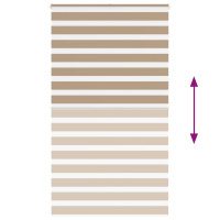 Produktbild för Rullgardin zebra 125x200 cm tyg bredd 120,9 cm polyester