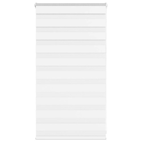 vidaXL Rullgardin zebra vit 70x100 cm tyg bredd 65,9 cm polyester