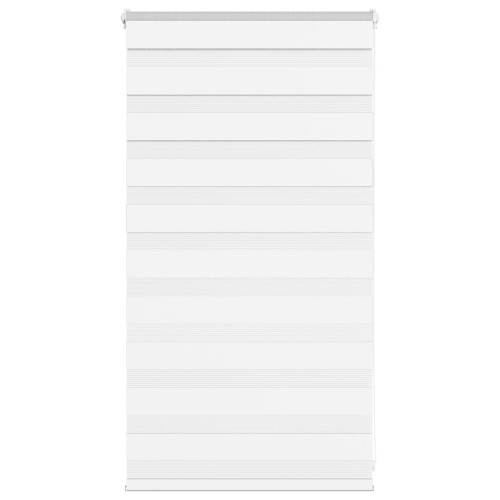 vidaXL Rullgardin zebra vit 75x100 cm tyg bredd 70,9 cm polyester