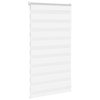 Produktbild för Rullgardin zebra vit 75x100 cm tyg bredd 70,9 cm polyester