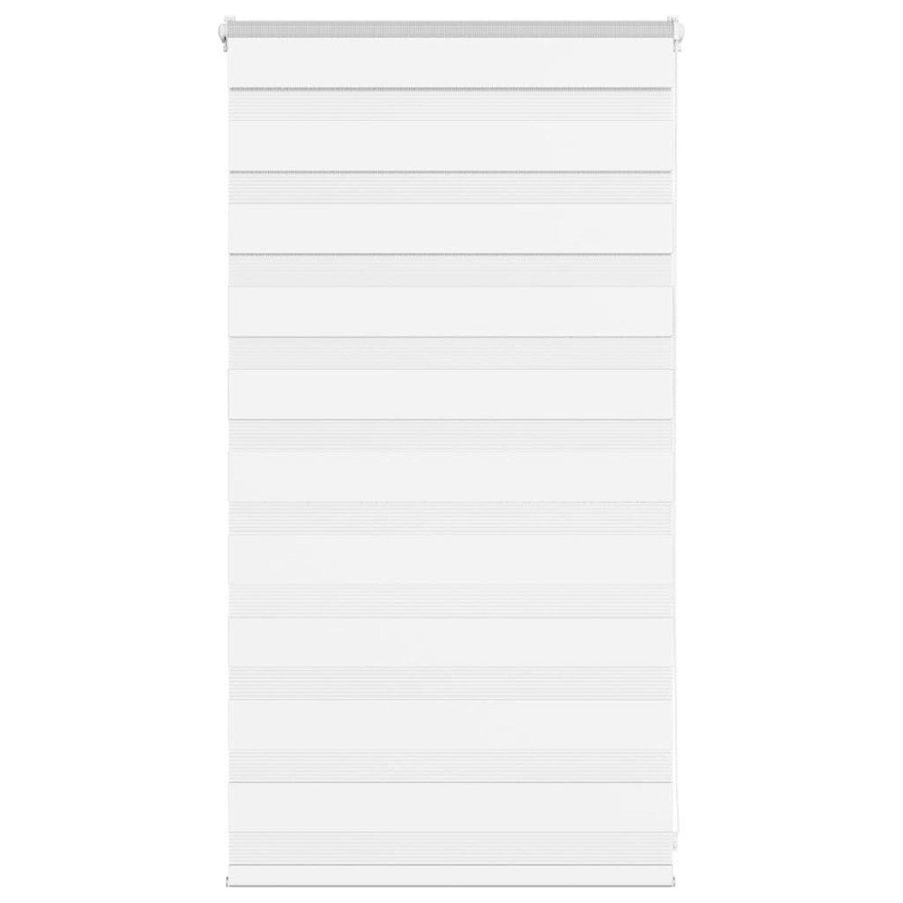 Produktbild för Rullgardin zebra vit 80x100 cm tyg bredd 75,9 cm polyester