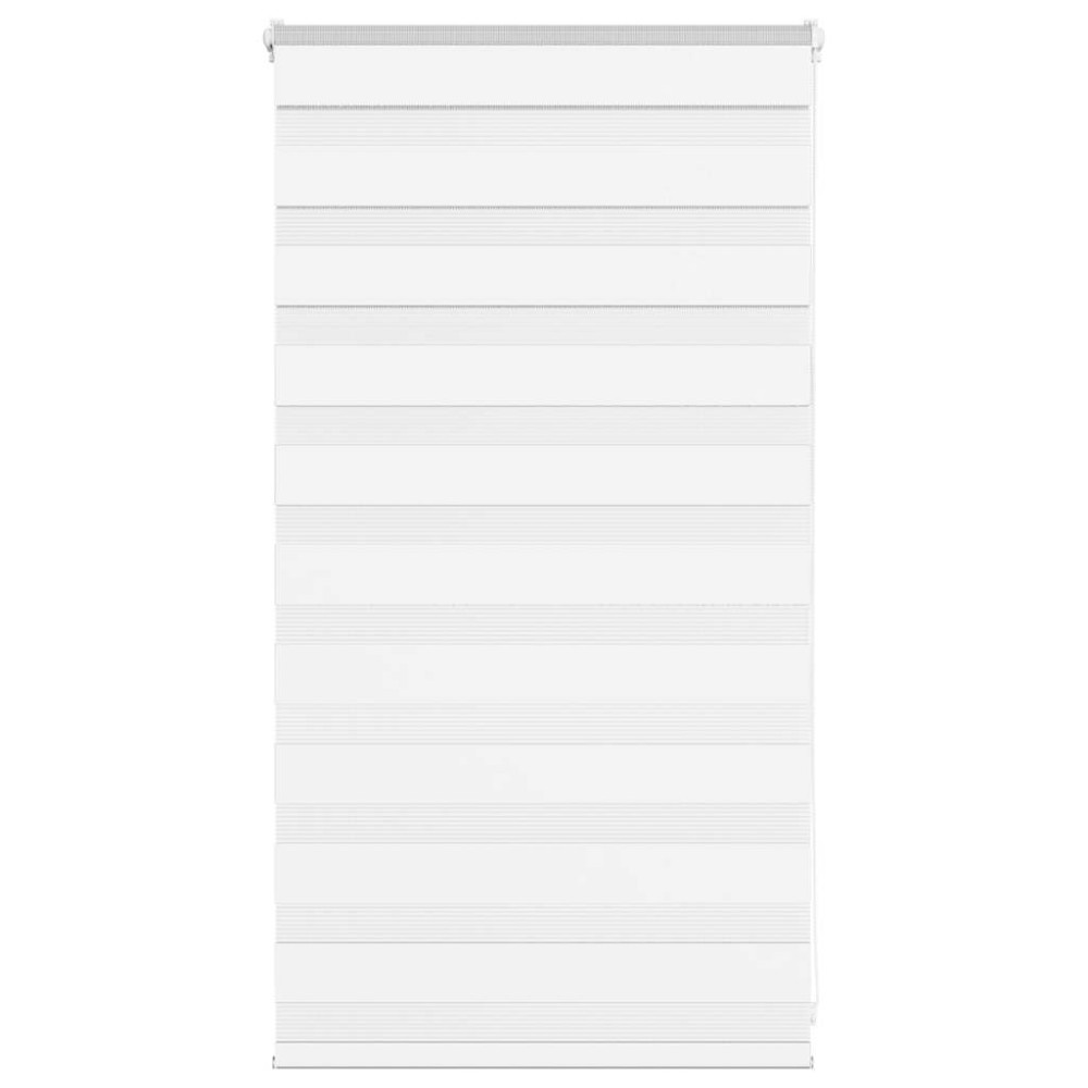 Produktbild för Rullgardin zebra vit 85x100 cm tyg bredd 80,9 cm polyester